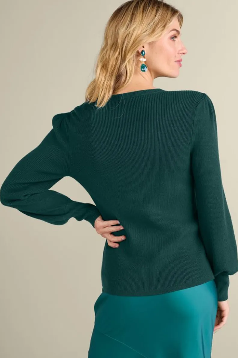 Hot Soft Surroundings Tyla Button Shoulder Sweater