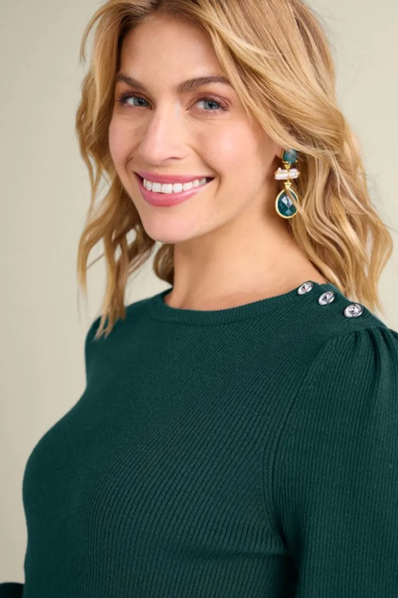 Hot Soft Surroundings Tyla Button Shoulder Sweater