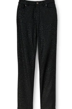 Sale Soft Surroundings Ultimate Denim Animal Straight Leg Jeans MetallicAnimal