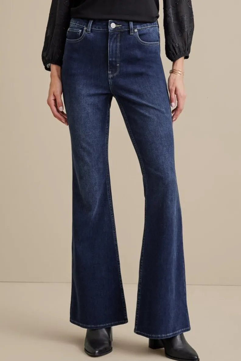 Best Soft Surroundings Ultimate Denim Flare Jeans TidalBlueWash