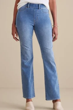 Online Soft Surroundings Ultimate Denim Pull-On Bootcut Jeans