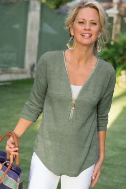 Clearance Soft Surroundings Valentina Zip Sweater