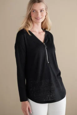 Clearance Soft Surroundings Valentina Zip Sweater