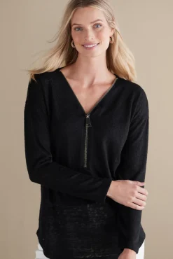 Clearance Soft Surroundings Valentina Zip Sweater