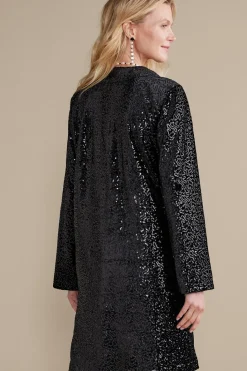 Outlet Soft Surroundings Valetta Sequin Topper BlackSequins