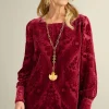 Outlet Soft Surroundings Vanetta Velvet Top