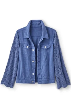 Discount Soft Surroundings Varese Linen Blend Jacket ColonyBlue