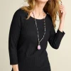 Fashion Soft Surroundings Veda Rib Top WashedBlack