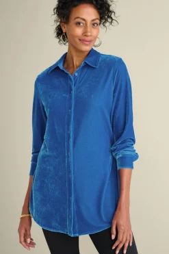 Best Soft Surroundings Velvet Boyfriend Tunic Shirt