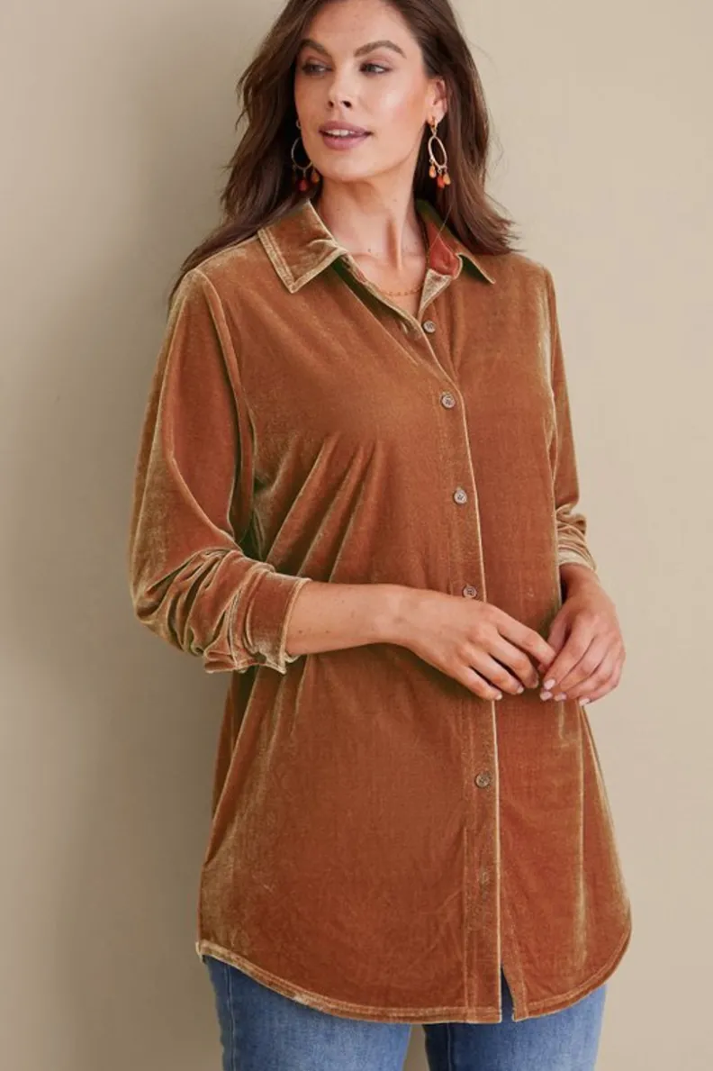 Best Soft Surroundings Velvet Boyfriend Tunic Shirt