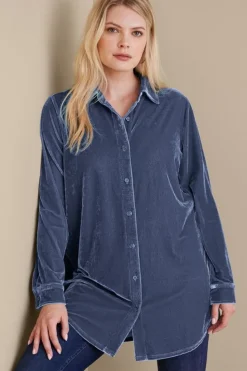 Best Soft Surroundings Velvet Boyfriend Tunic Shirt