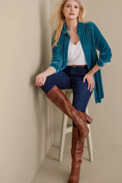 Best Soft Surroundings Velvet Boyfriend Tunic Shirt