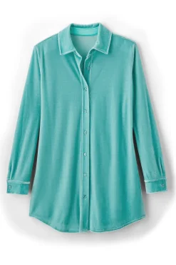 Best Soft Surroundings Velvet Boyfriend Tunic Shirt