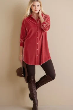 Best Soft Surroundings Velvet Boyfriend Tunic Shirt