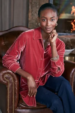 Best Soft Surroundings Velvet Boyfriend Tunic Shirt