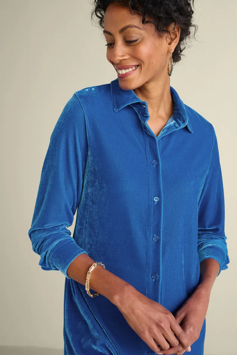 Best Soft Surroundings Velvet Boyfriend Tunic Shirt