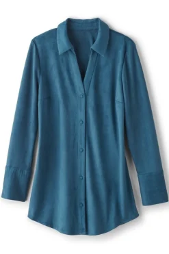 Sale Soft Surroundings Vida Faux Suede Tunic