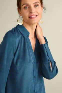 Sale Soft Surroundings Vida Faux Suede Tunic