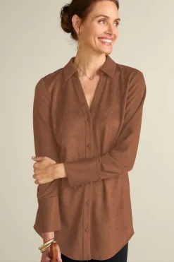Sale Soft Surroundings Vida Faux Suede Tunic
