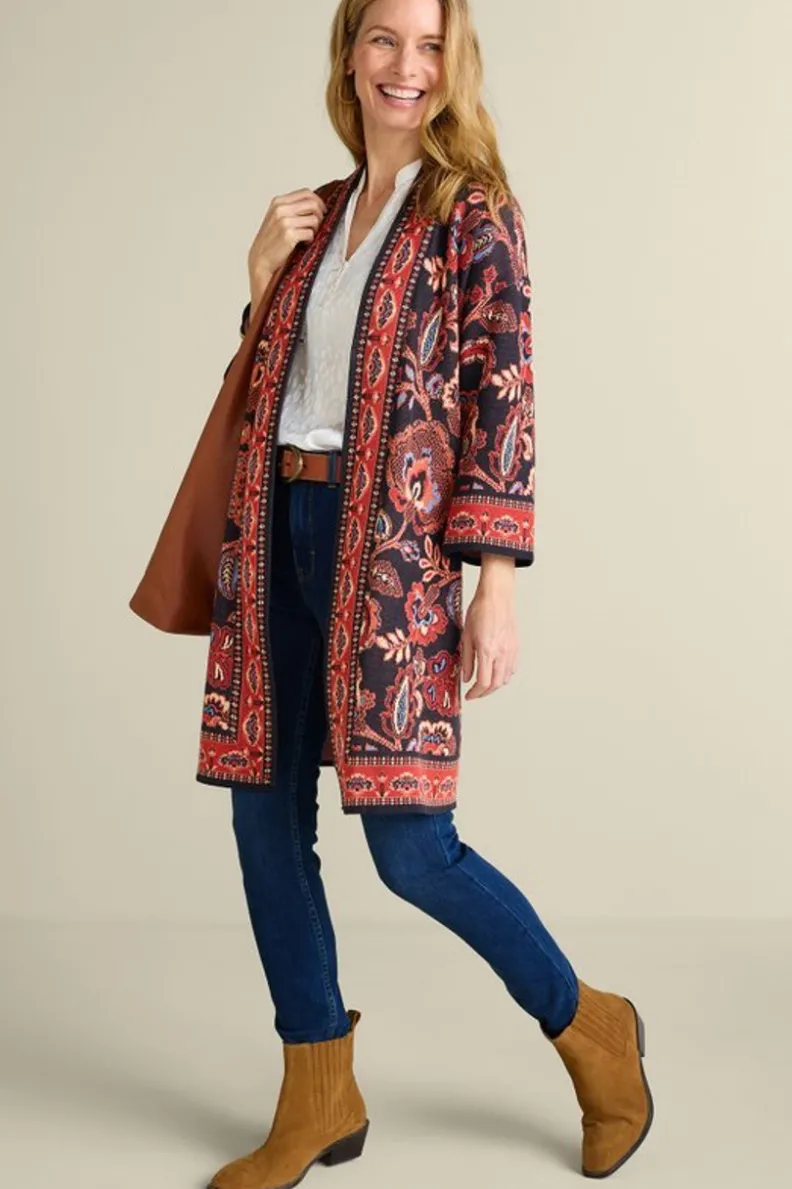 Discount Soft Surroundings Vitrine Jacquard Cardigan FallGarden