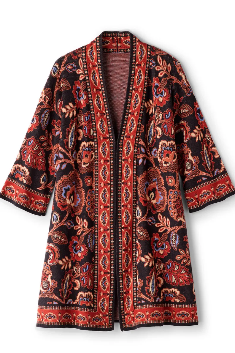 Discount Soft Surroundings Vitrine Jacquard Cardigan FallGarden