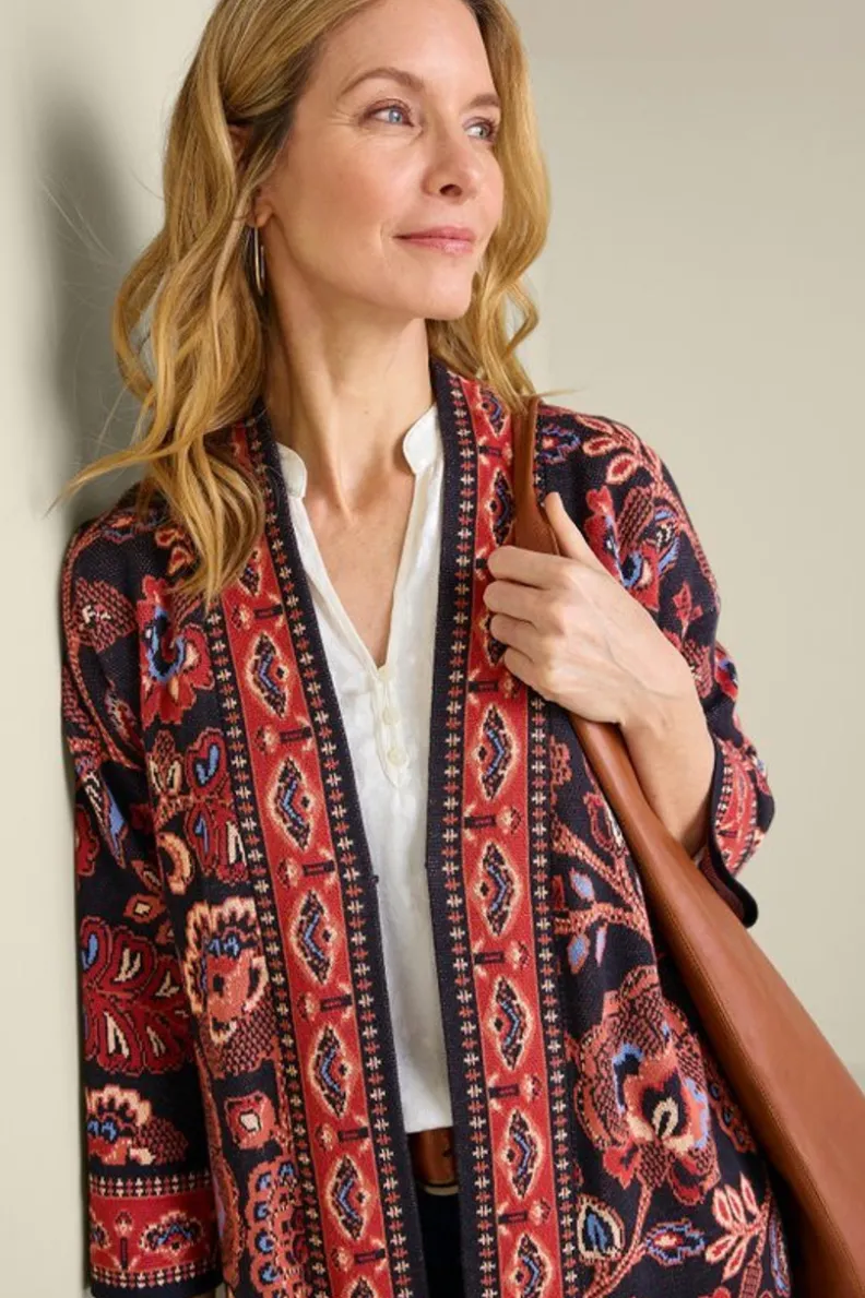 Discount Soft Surroundings Vitrine Jacquard Cardigan FallGarden