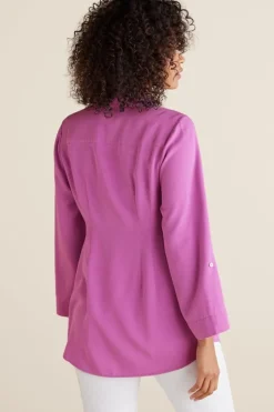 New Soft Surroundings Washed Tencel™ Tunic LightWashDenim