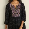 Clearance Soft Surroundings Wynn Shimmer Tunic Black