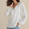 Best Soft Surroundings Xenia Ruffle Top PurpleFloral