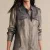 Fashion Soft Surroundings Zafina Shirt MetallicGoldLuster