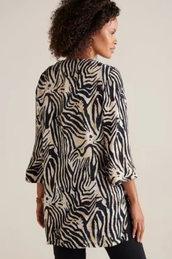 Clearance Soft Surroundings Zella Topper BrownZebra