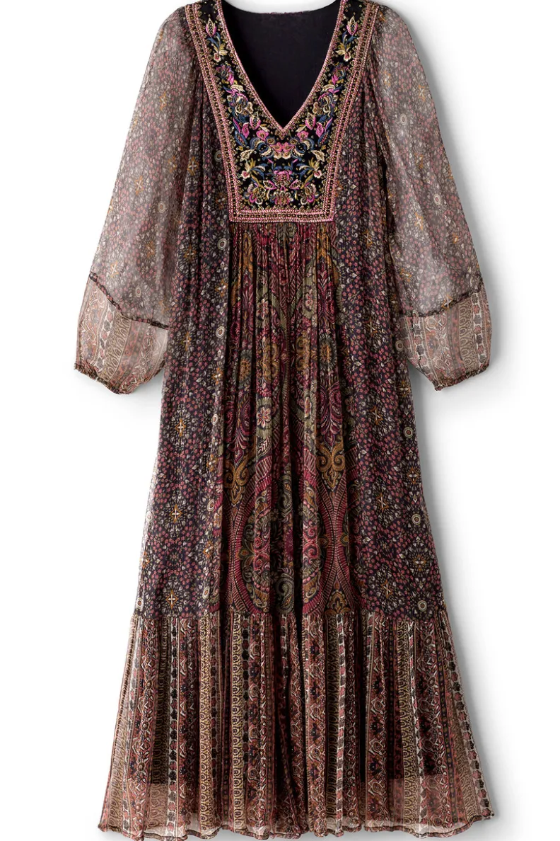 New Soft Surroundings Zellige Maxi Dress TuscanMedallion