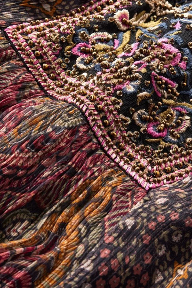 New Soft Surroundings Zellige Maxi Dress TuscanMedallion