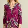Hot Soft Surroundings Zennia Printed Tunic OsteriaScarf