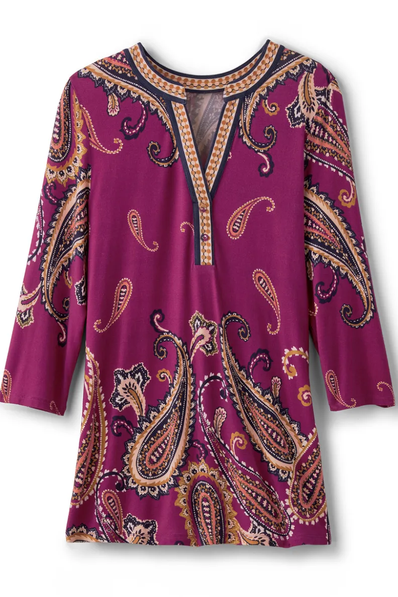 Hot Soft Surroundings Zennia Printed Tunic OsteriaScarf